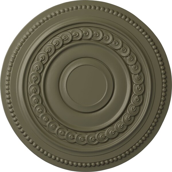 Ekena Millwork Oldham Ceiling Medallion (Fits Canopies up to 8 5/8"), Hand-Painted Spartan Stone, 18"OD x 1 1/4"P CM18OLSSF - main